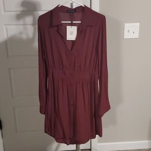 NWT red button-up dress M